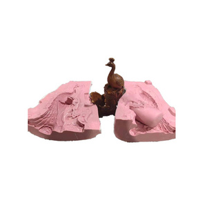 3D animal concrete moulds shape mold figures metal mould decoration rubber bird garden decoration