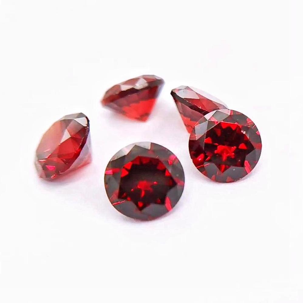 hot selling stock price diamond cut synthetic cz diamond garnet aaa cubic zirconia loose gemstone for jewelry