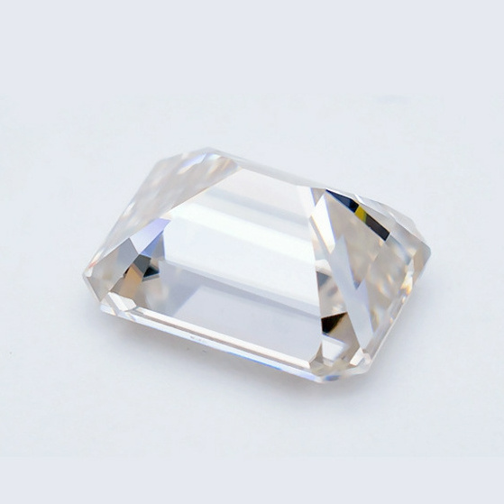 0.5~2.0 carat emerald cut hpht cvd diamond polished white lab grown diamond