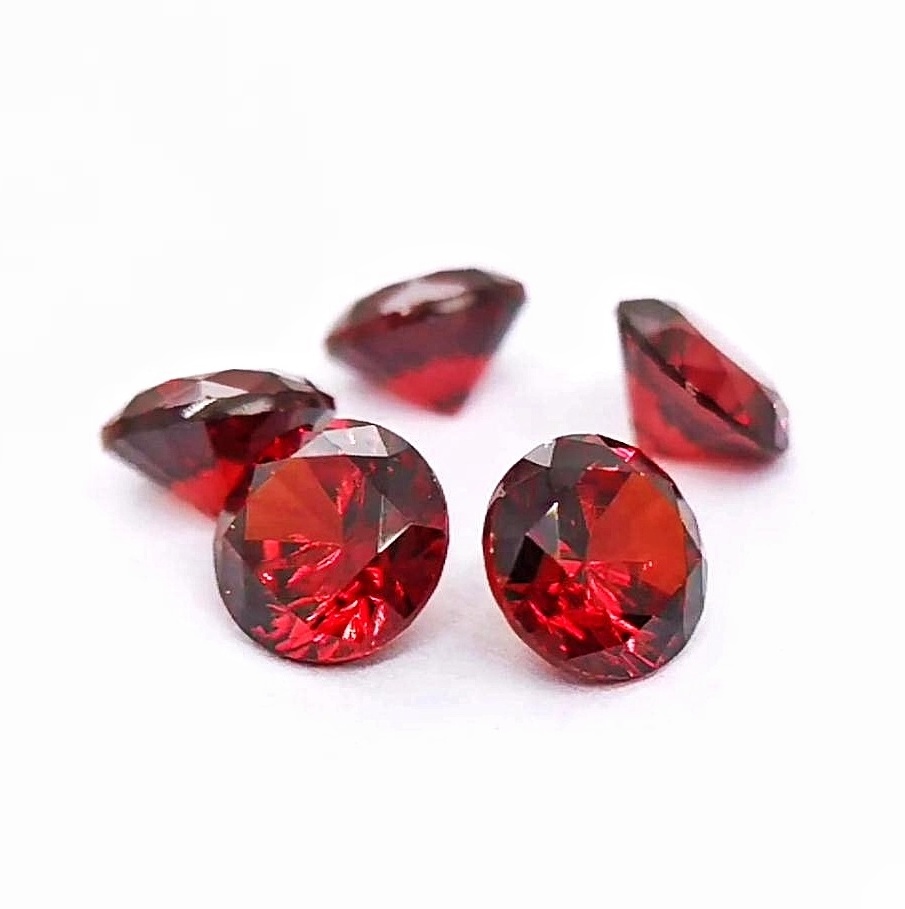 hot selling stock price diamond cut synthetic cz diamond garnet aaa cubic zirconia loose gemstone for jewelry