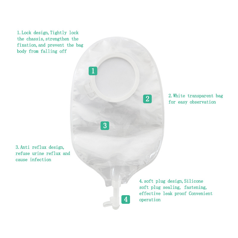 CELECARE Urostomy Bags 2 Pise Stoma Urostomy Disposable Bag