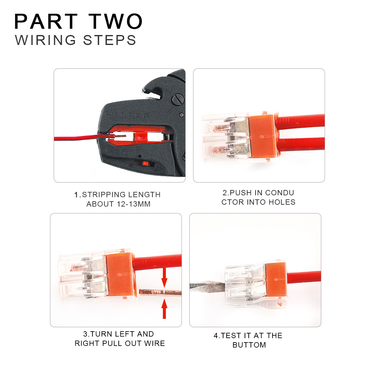 773-168 Push 8 Pin PUSH Wiring Terminal Conductor Connector 24A 8 Way Quick Electric 108 Nut Wire Connector For Junction Box