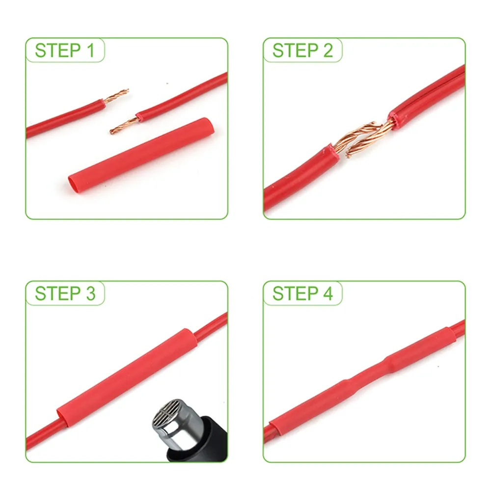 Heat-shrink Tubing Thermoresistant Wire Cable Protection Insulation Sleeving Connection Tube Heat Shrink Wrapping Kit For DIY