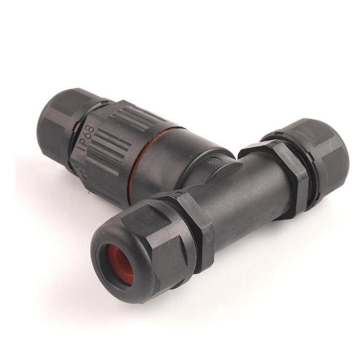 IP68 T Shape Waterproof Connector 3 Pin Cable Wire Gland Sleeve Connectors Fast Screw connection Outdoor waterproof Terminal