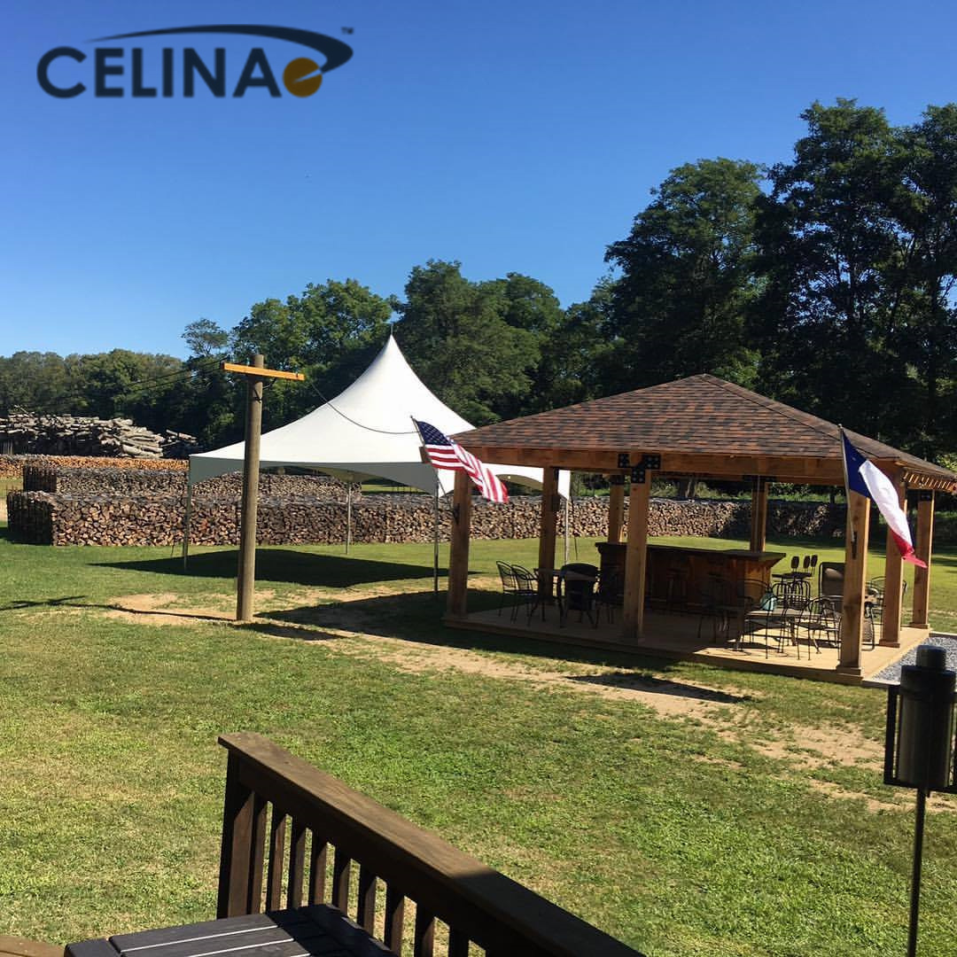 Celina Outdoor Tent 15x15 Canopy with Removable Sidewalls, Portable Canopy Shelter Tent Pavilion White Party Wedding Tent