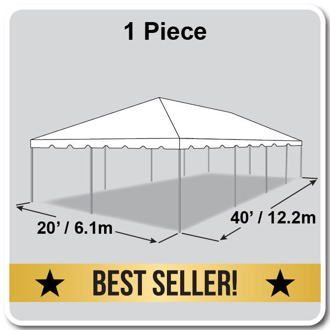 Popular Outdoor Backyard Party Event Shelter Tent for sale 20 ft x 40 ft (6.1 m x 12.2 m)