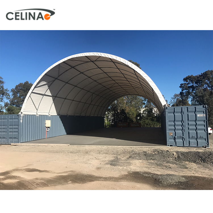 Celina factory sale UV-resistance  waterproof steel shipping container dome shelter tents