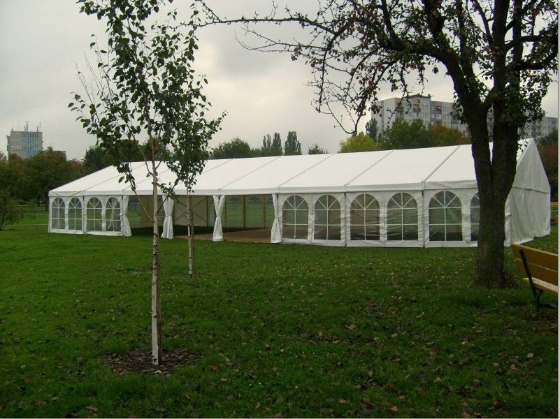 Luxury 6m/8m/9m/10m Width Marquee Tent Waterproof PVC Structure with Aluminum Alloy Frame for Wedding Receptions Parties Events