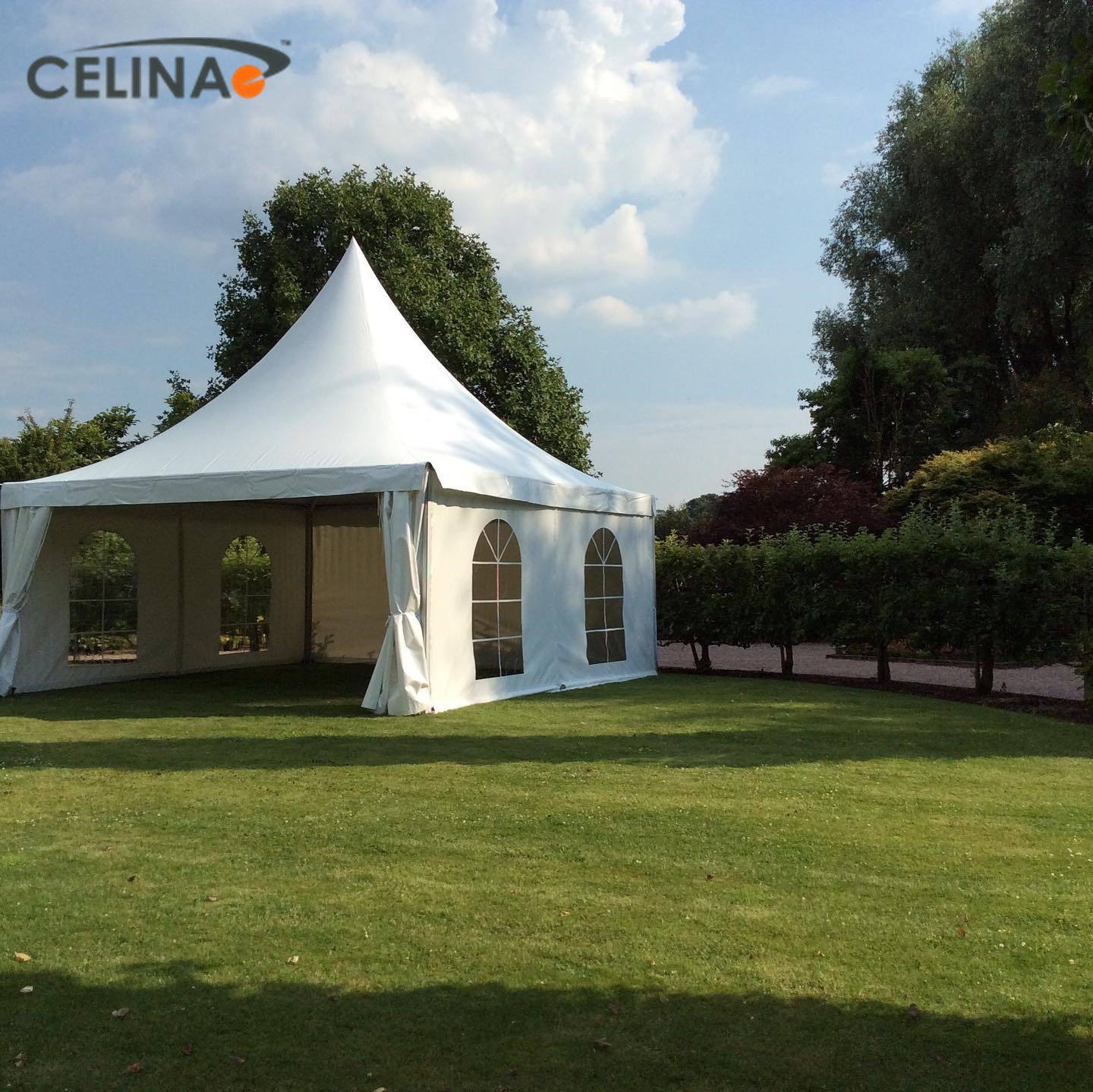 Aluminum Alloy Structure White Pvc Canopy  Marquee UV Resistant Pagoda Tent 5 X 5M