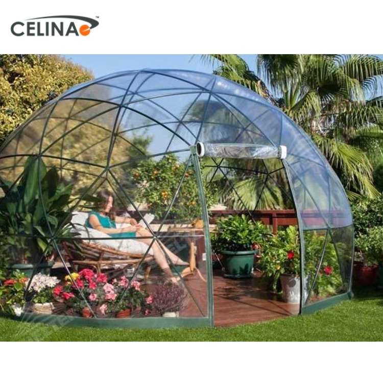 Celina china wholesale white quick and easy assembly all weather transparent dome gazebo