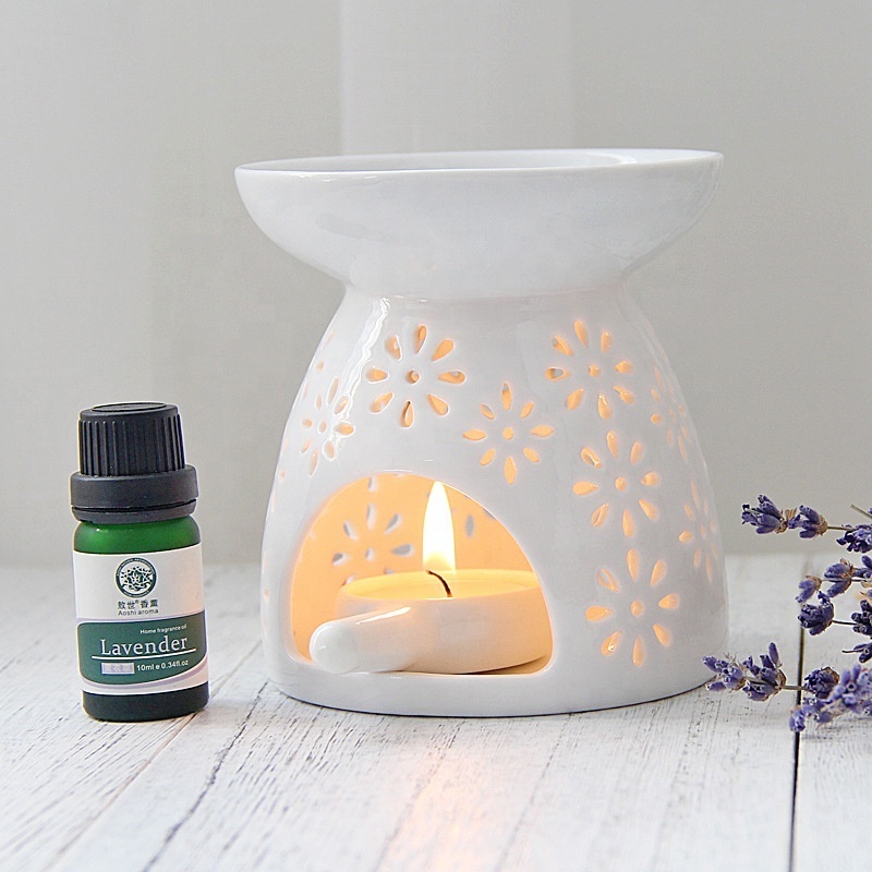 Wax Melt Essential Oil Burner Ceramic Aroma Burners Wax Warmer Tea Light Candle Holder