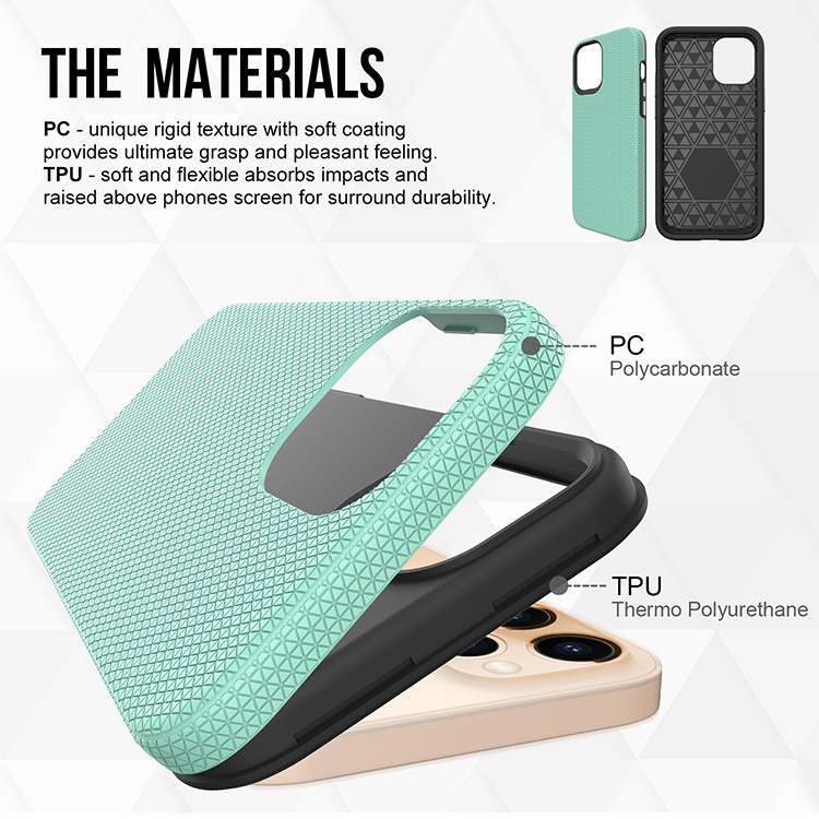 Triangle Rugged TPU+PC 2 IN 1 Mobile phone Protect Cover For Iphone 14 Pro Max 14 Plus Phone case