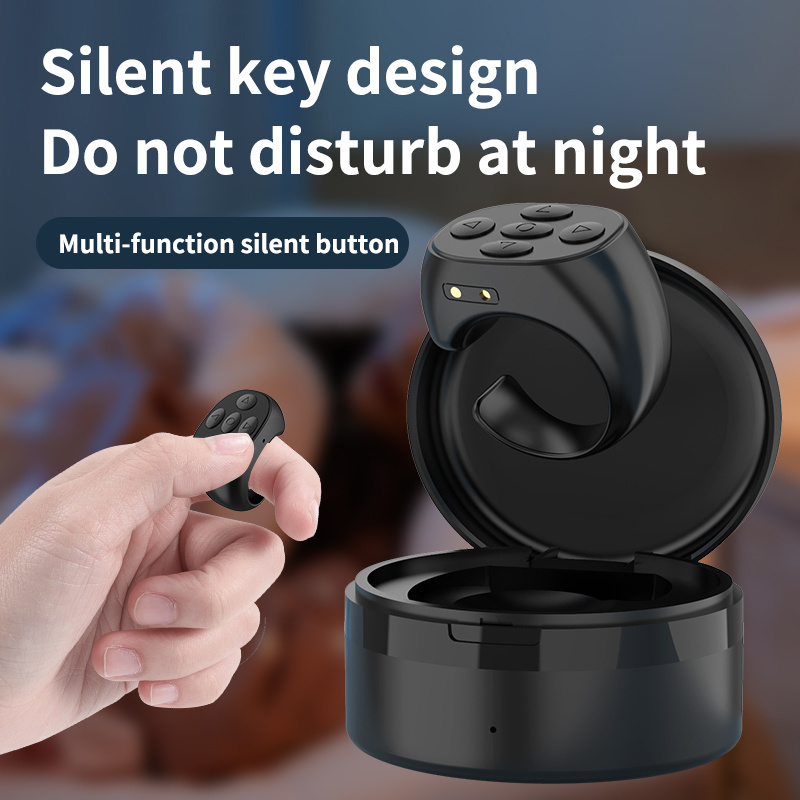 New Bluetooth 5.3 Hand Ring Remote Control With Magnetic Wireless Charge Selfie Page up Fingertip Artifact TIK TOK Mobile Phone