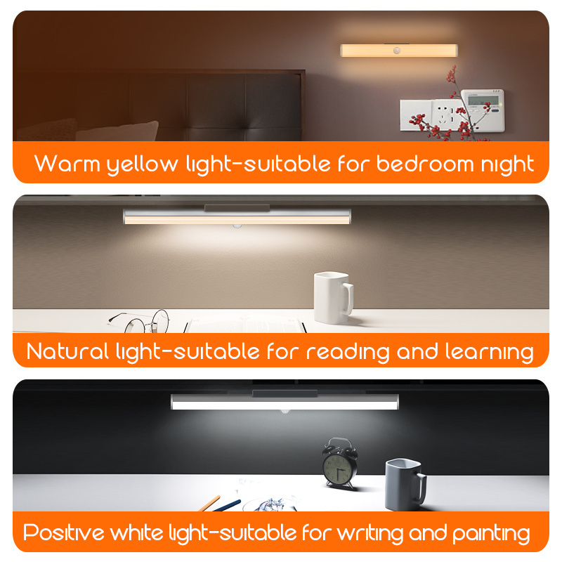 Motion Sensor Wireless Closet under Cabinet led light bar baby LED Night Light with Magnetic Strip