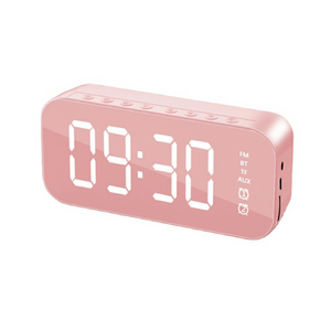 Multifunctional Smart Time Display LED Portable Alarm Clock with Time Display Lights Multi-Function BT 5.0 Speakers Subwoofer