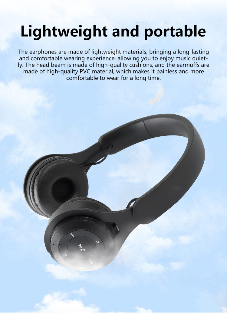 Wholesale Hot Selling Portable Folding Bluetooth Headphones Long Standby Promotion Gift Wireless Speaker Sport Headset