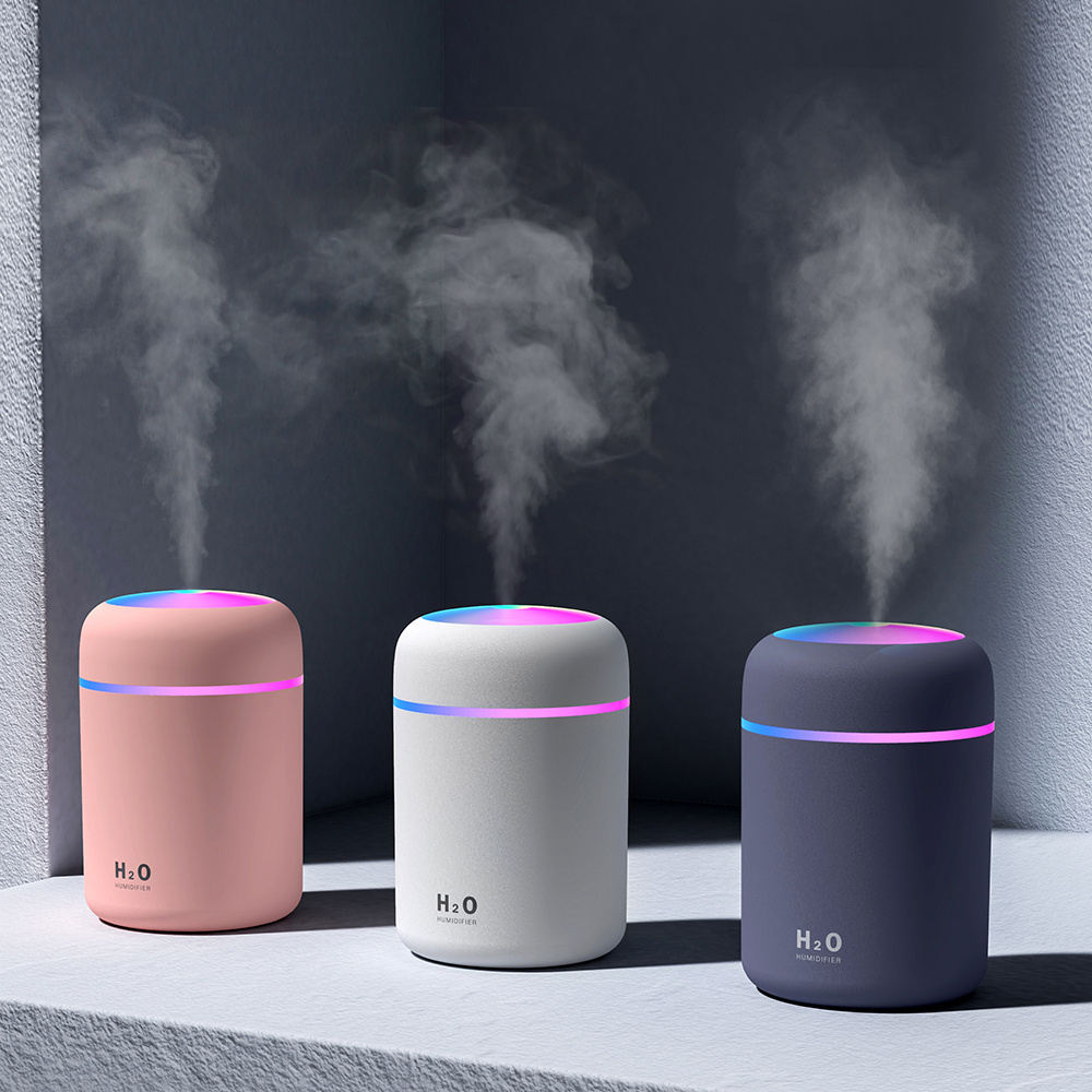 Wholesale Price Portable Colorful LED Light Mini 300ml H2O Spray Mist humidifier USB Cool Mist Air Humidifier