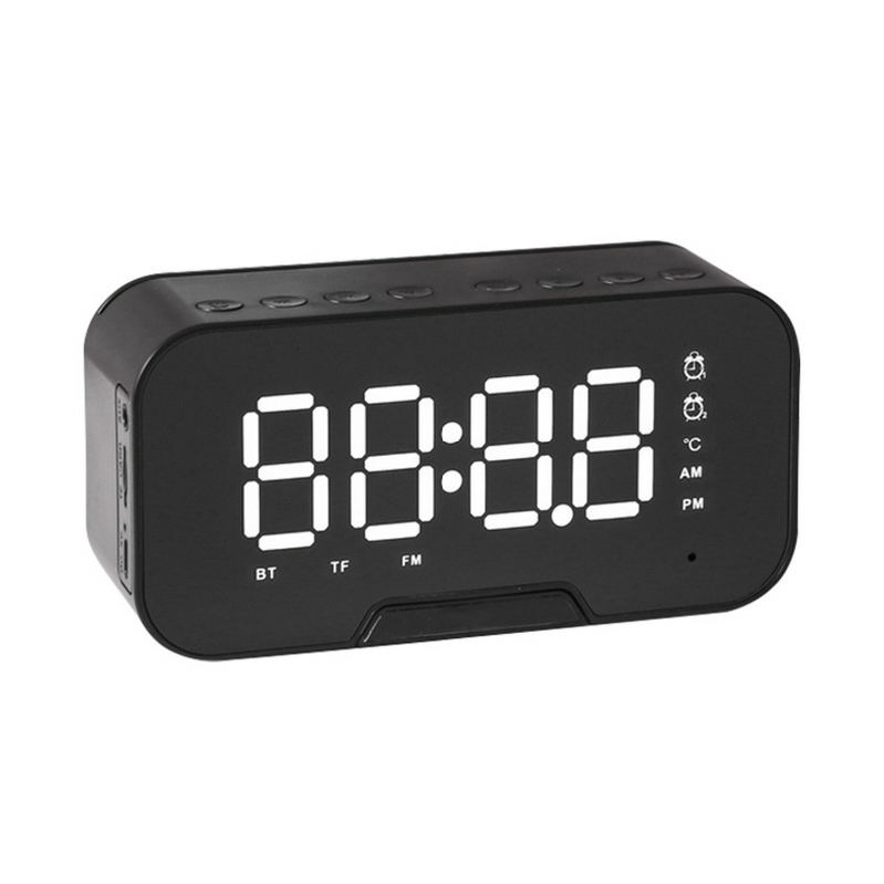 Multifunctional Smart Time Display LED Portable Alarm Clock with Time Display Lights Multi-Function BT 5.0 Speakers Subwoofer