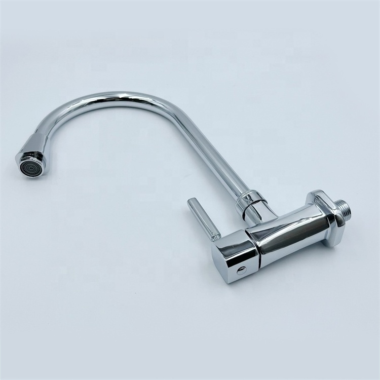 China Supplier Goose Neck Single Handle Wall Mount Kitchen Faucet For Farmhouse Sinks