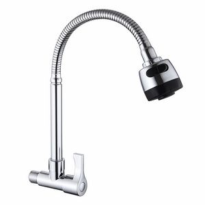 South America hot design wall mounted flexible 360 adjustable cold water kitchen sink faucet