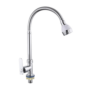 OEM Chrome Zinc Alloy Cold Water Kitchen Filter Taps Gooseneck Faucet With Sprayer Bar Faucets