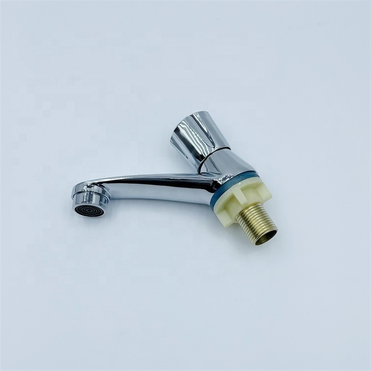 Wholesale sink water faucet deck mounted chrome finish zinc body bathroom water faucets