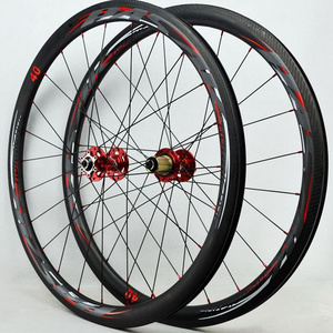 700C Road bicycle Disc Brake wheelset,40mm clincher Cycle Cross bike carbon wheel,UD/3K carbon rim gravel wheel 24hole 9mm QR