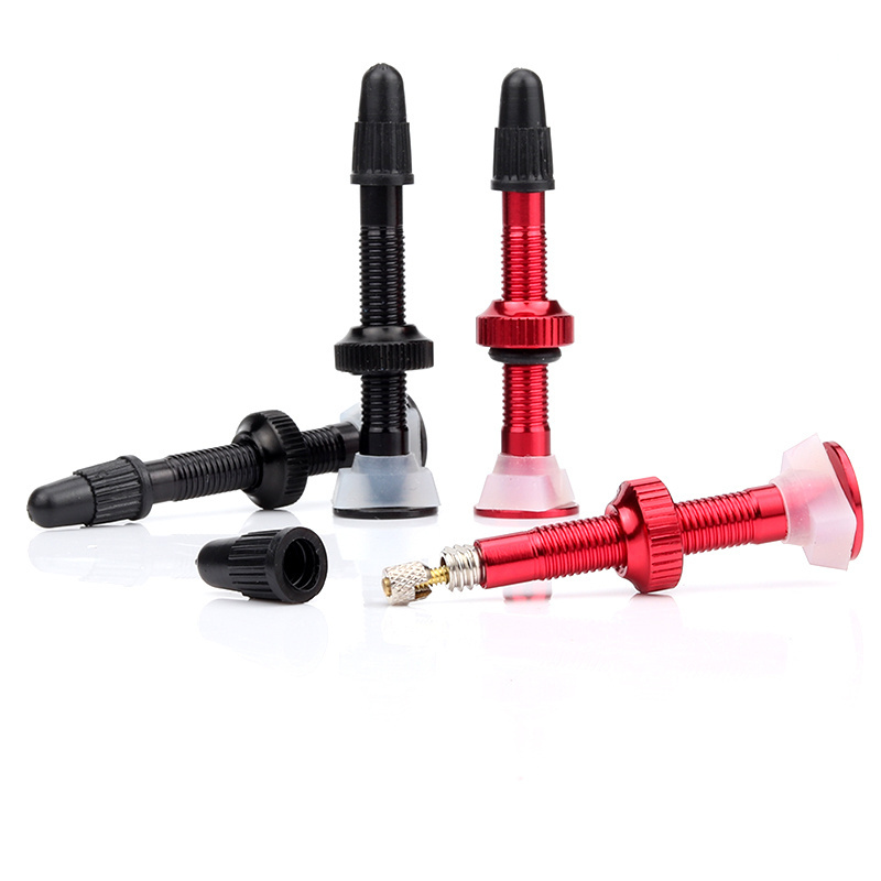 40mm MTB Road Bike Extender Valves Ultra-light Aluminum 1 Pair With Tubeless Presta Valve core For Bicycle Tubeless Tire