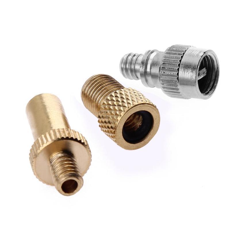 3pcs/set Bike Bicycle Presta to Schrader Valve Adapters Presta Valve Extension Aluminum Alloy Cycling Bicycle Accessories