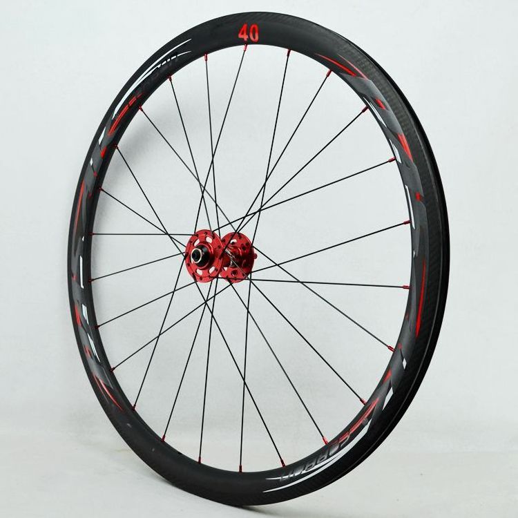 700C Road bicycle Disc Brake wheelset,40mm clincher Cycle Cross bike carbon wheel,UD/3K carbon rim gravel wheel 24hole 9mm QR