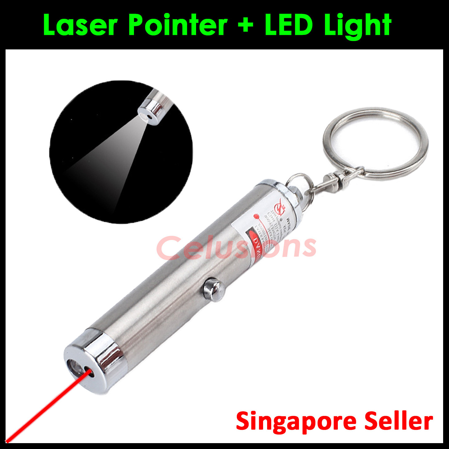 Laser Light Pointer Simple Design Portable Battery Use Low MOQ For Presentation School Work HJ-802 Laser + LED