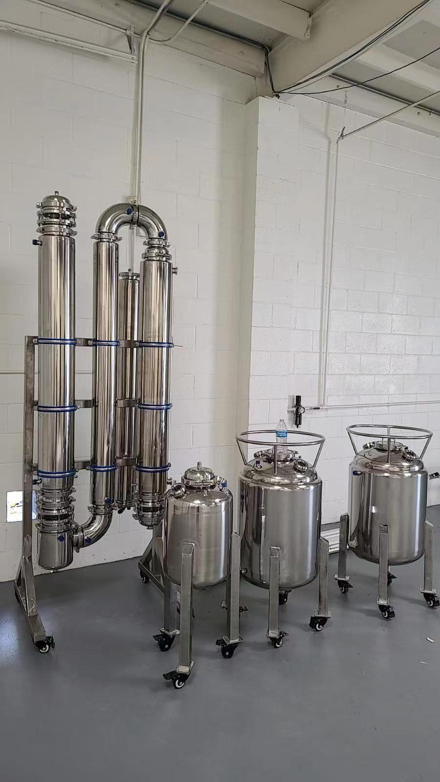 Designed in USA 200L per Hour FFE falling film evaporator  film of ethanol evaporation.