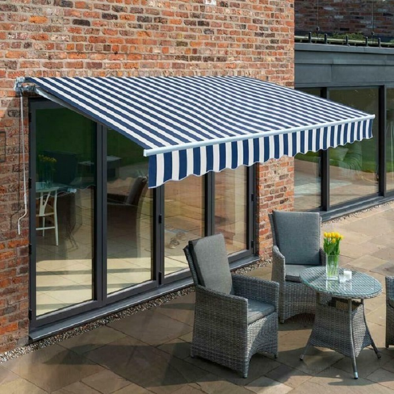 Classic Folded Arm Motorized  Canopy Patio Cover Retractable Awnings