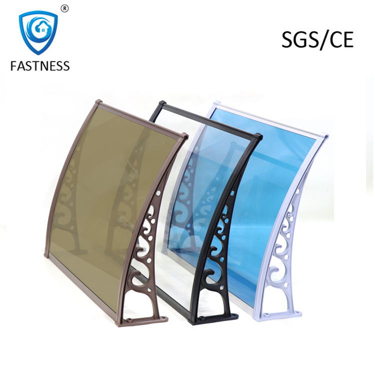 Metal aluminum bracket polycarbonate door canopy awning for balcony