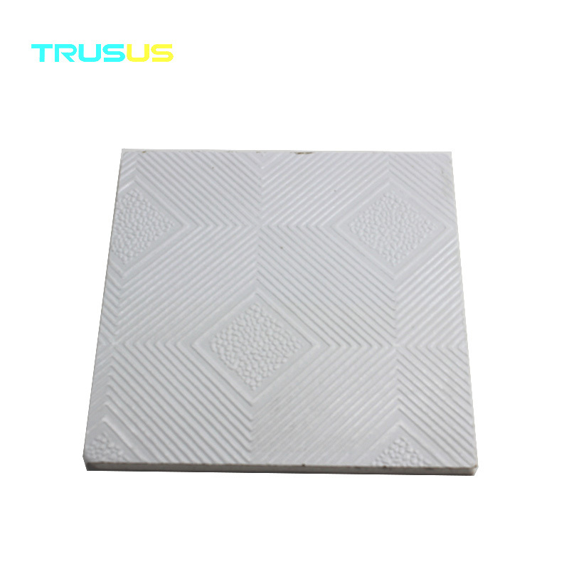 Drywall Sound Absorption Glass Fiber Reinforced False PVC Gypsum Ceiling Tiles