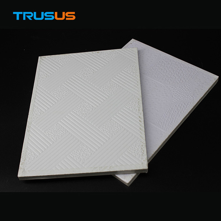 ISO Certification Lower Price Pvc Gypsum Plaster Board In China 2x2 gypsum false ceiling tile