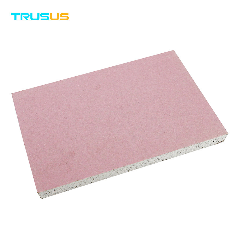 Normal 12mm Paperbacked Pink Fireproof Drywall