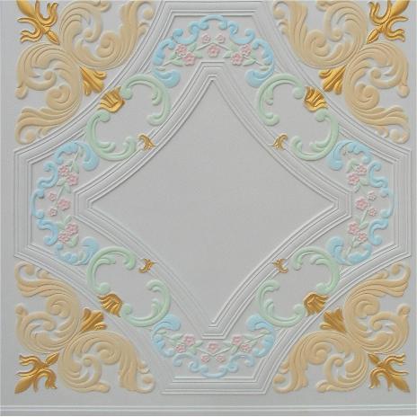 Drop ceiling ceiling 2x2 tiles golden color 60*60 calcium silicate board