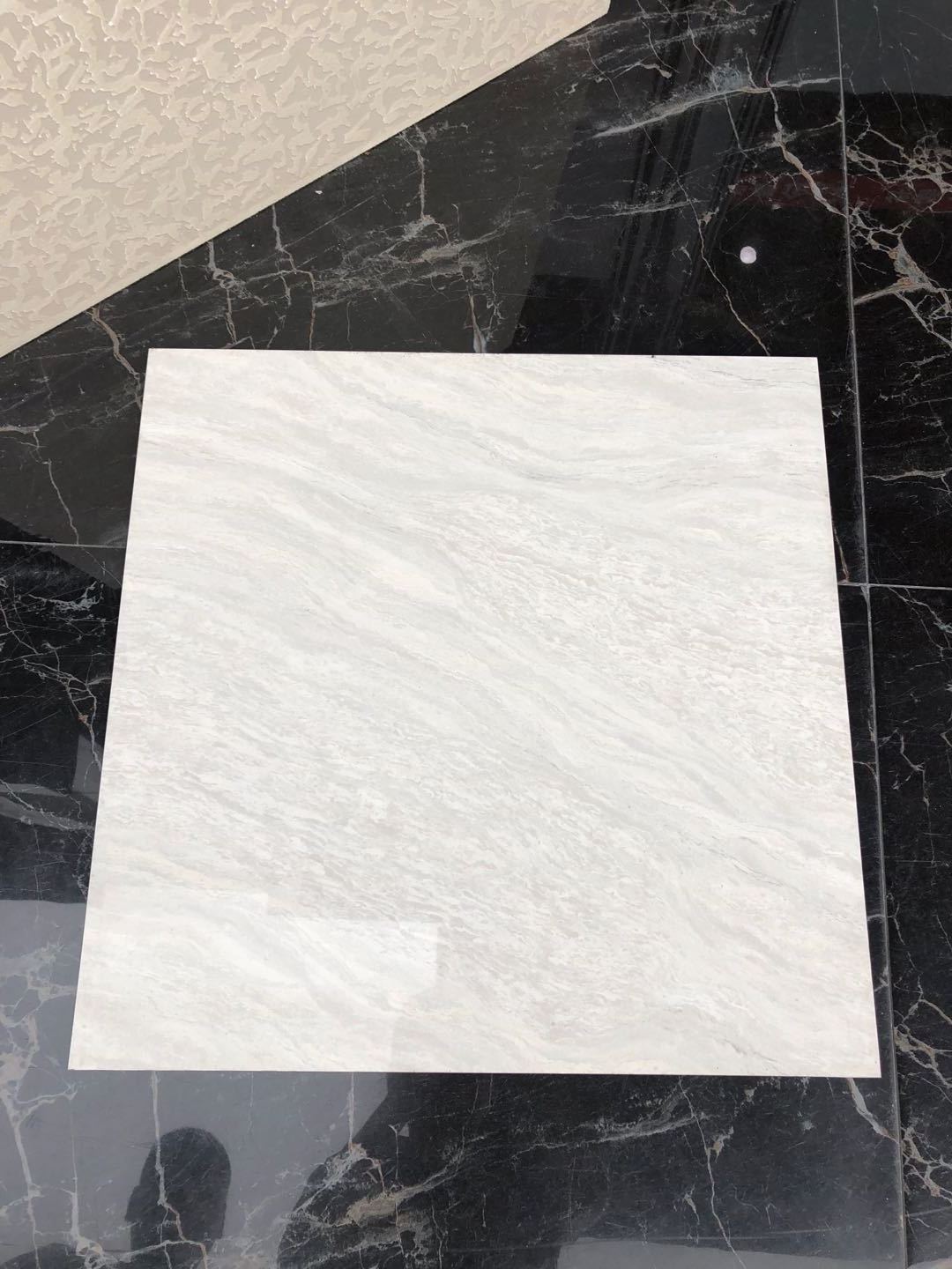 China Glossy White Glazed Marble Price 600x600mm Porcelain Polished Ceramic Floor Tiles 60x60 Impression Marble Ceramic Tiles