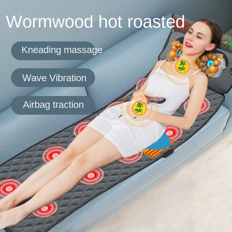 Cushion chair for neck and lumbar massage air-cushioned heated back kneading shiatsu car seat massage cushion