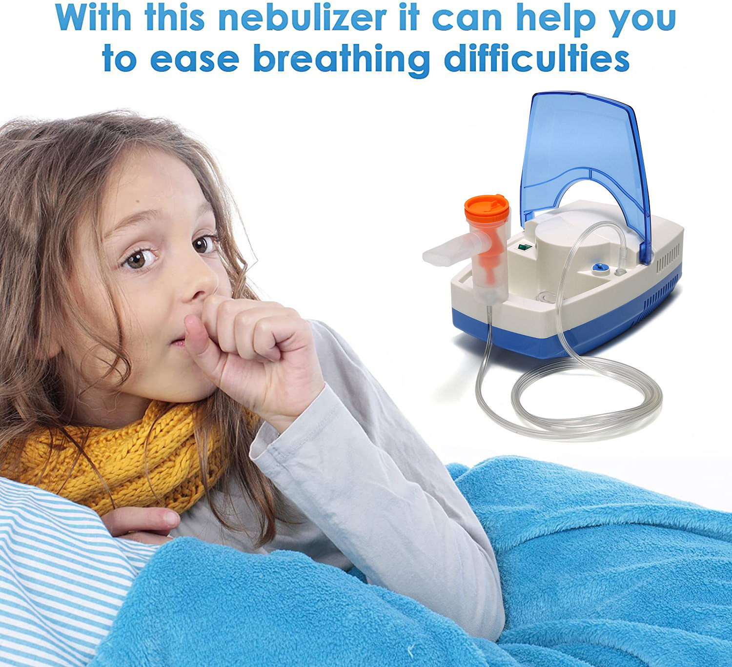 Factory Custom New Easy Use Medical Pediatric Spacer Inhaler Compressor Mesh Nebulizer Machine