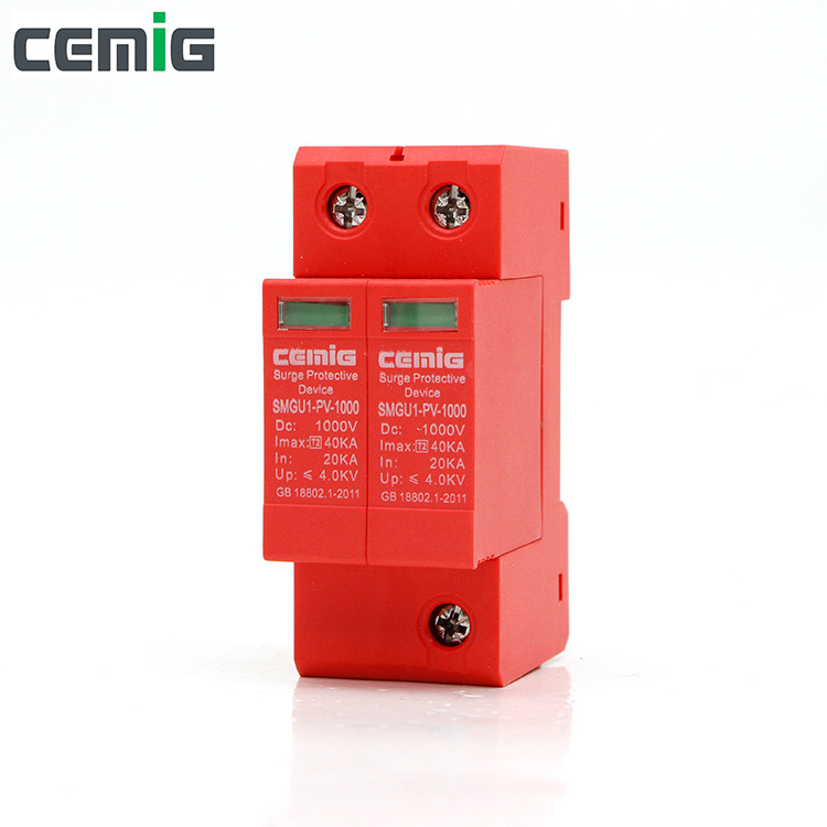 Cemig  Surge Lightning Protector module for DC Power Supply CLASS 2 II SPD 1000V 40KA SMGU1-PV-1000