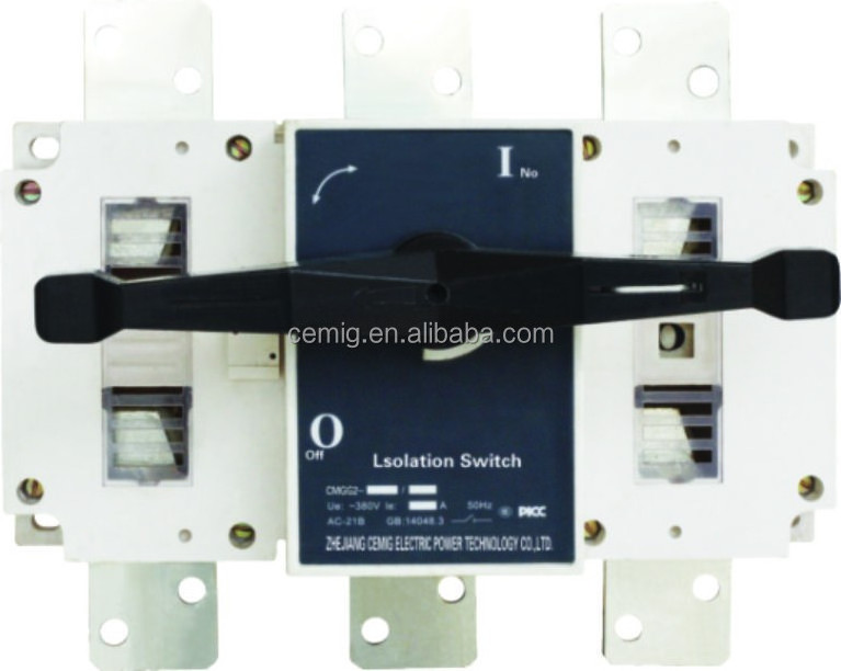 Cemig Indoor Outdoor Electric 3P 4P AC DC Load Isolating switch 400A automatic changeover switch ats 220v