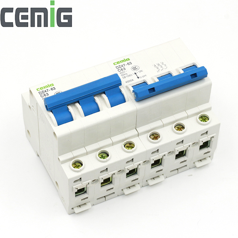 Cemig  Dual Power Manual Operation Transfer Switch MTS 63A 2P/3P/4P Circuit Breaker MCB Type CB Class 400VAC