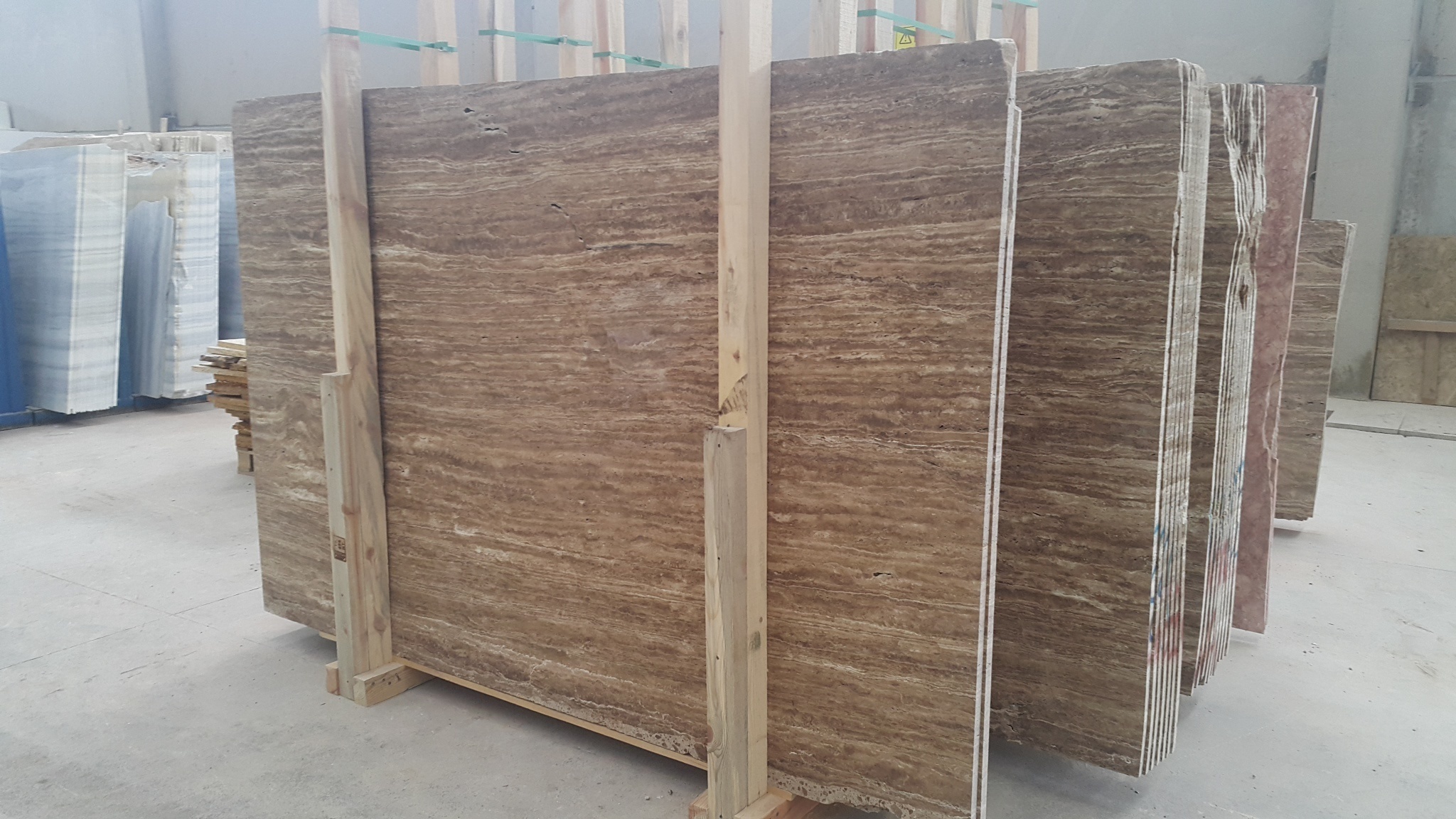 2023 Brown Noche Travertine Slab Vein Cut Made in Turkey model CEM-SLB-04-02 New Model Premium Quality Hot Sale Natural Stone