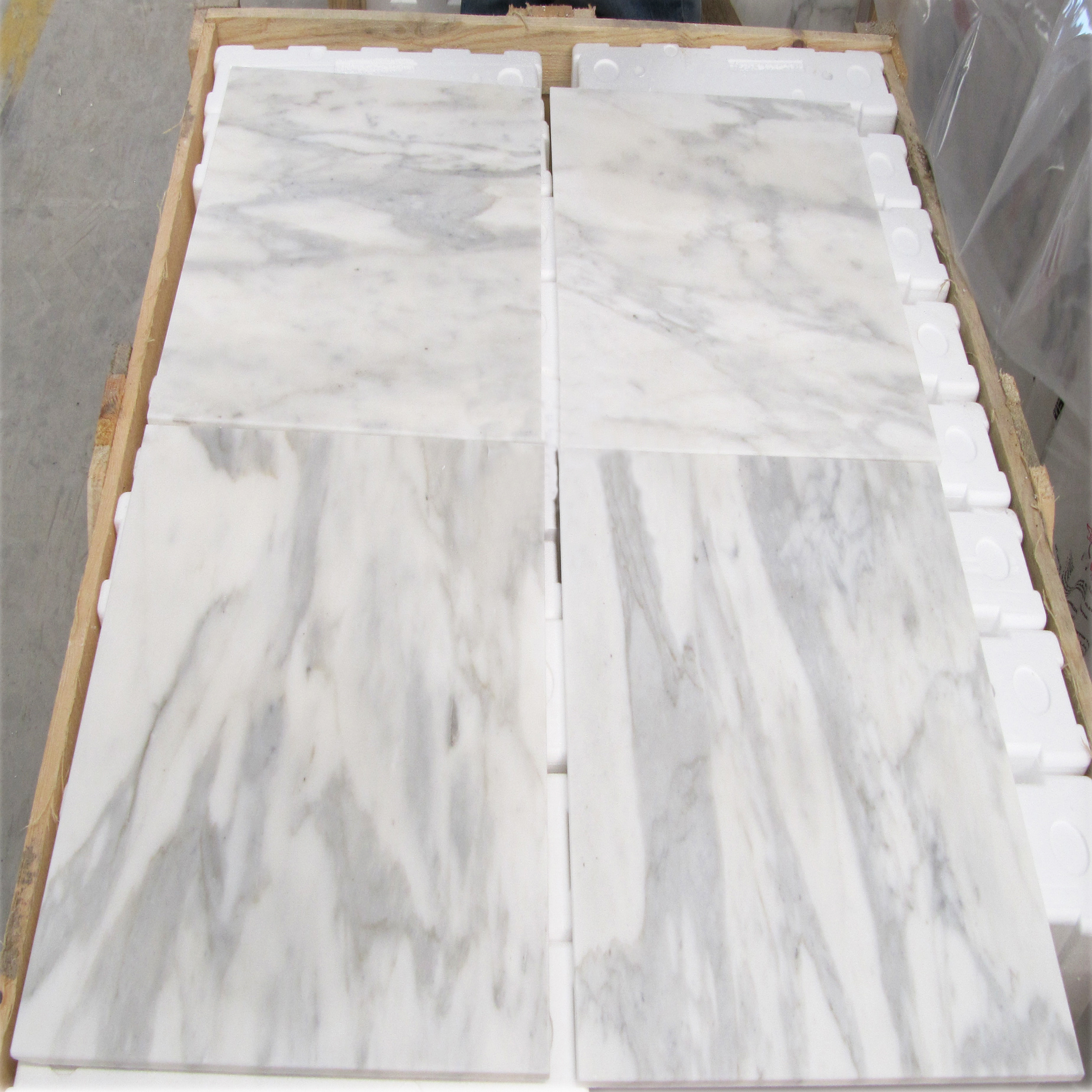 2023 Calacatta White Marble Tile Made in Turkey cut to size CEM-SLB-34 Calacatta White Grey Vein Marble For Kitchen