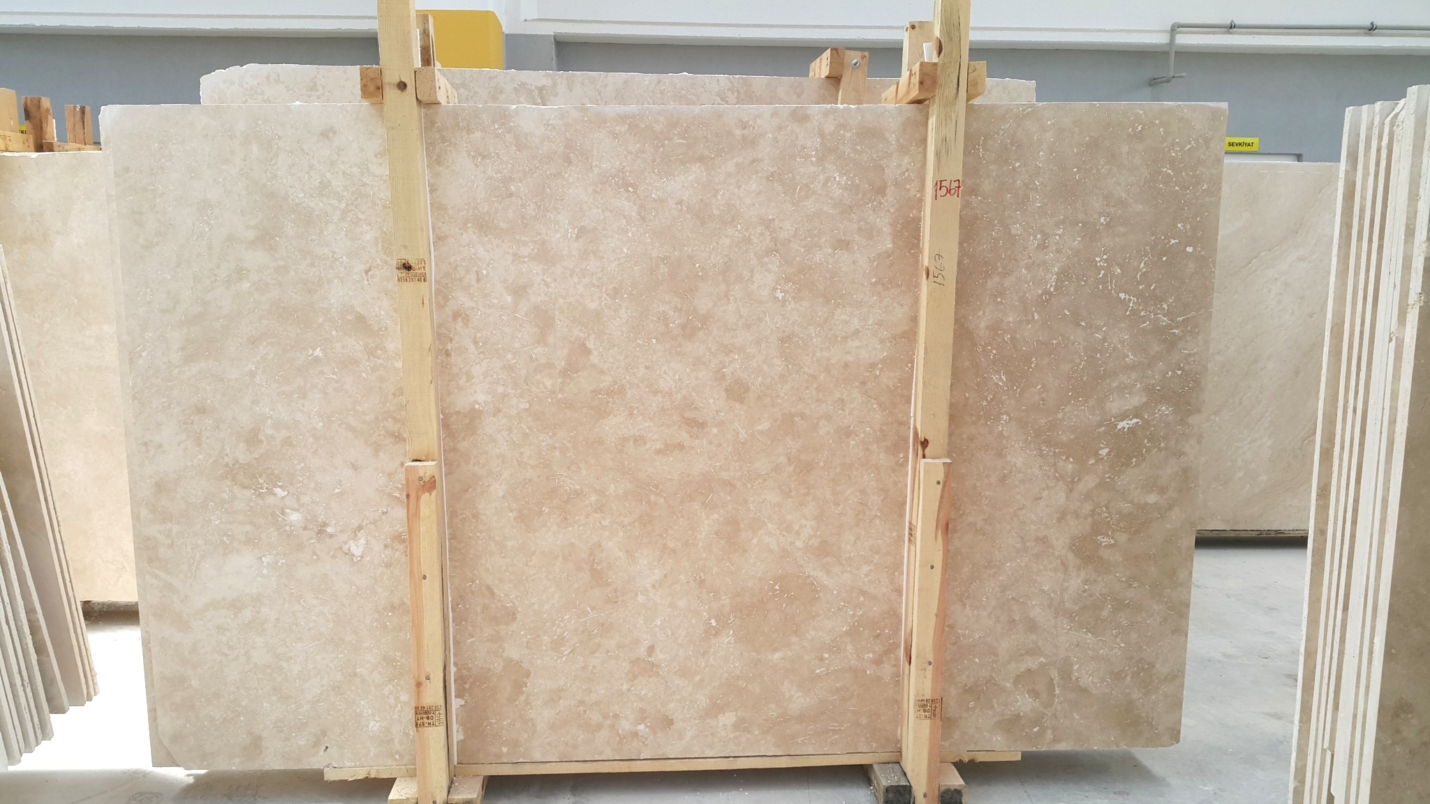 2024 Classic Travertine Slabs 2cm thickness Made in Turkey CEM-SLB-02-01 Best Quality Outdoor and Indoor Construction Projects