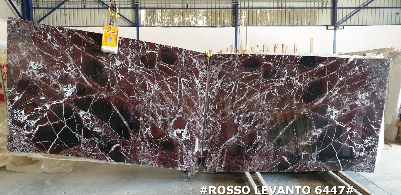 2023 Rosso Levanto Red Marble Slabs 2cm thick Polished Slabs or cut to size Made in Turkey Red-Purple Marble Tiles Decorations