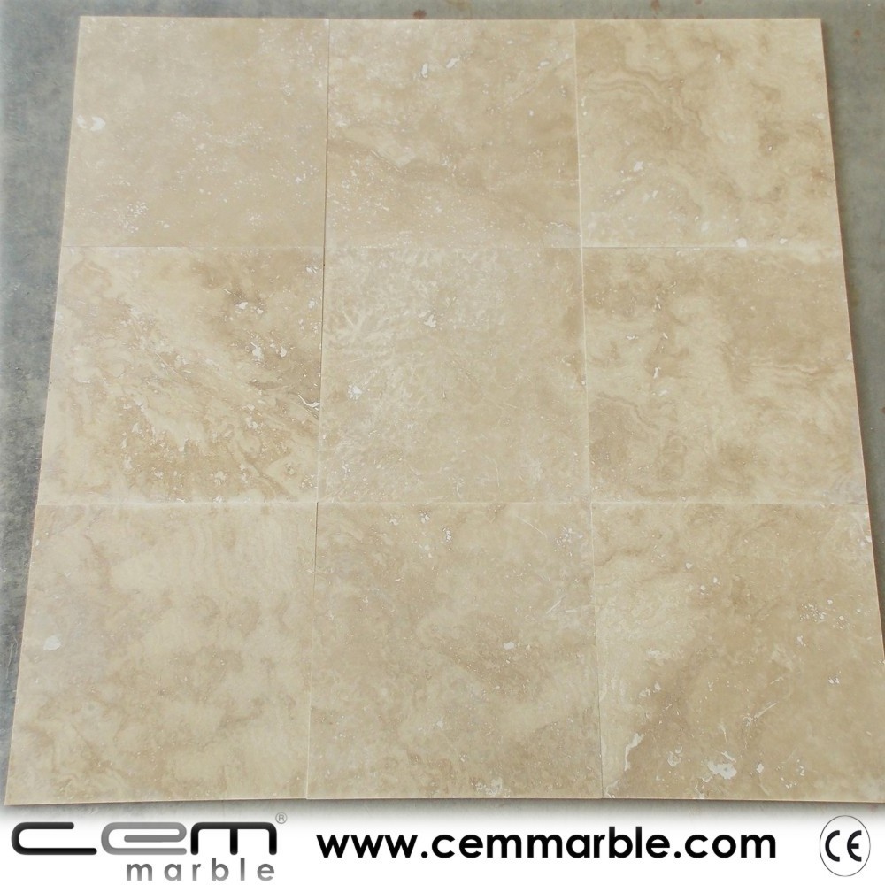 Classic Beige Travertine Tile Honed and Filled Made in Turkey Beige Travertine Stone Natural Travertine Marble Cut to size Tiles