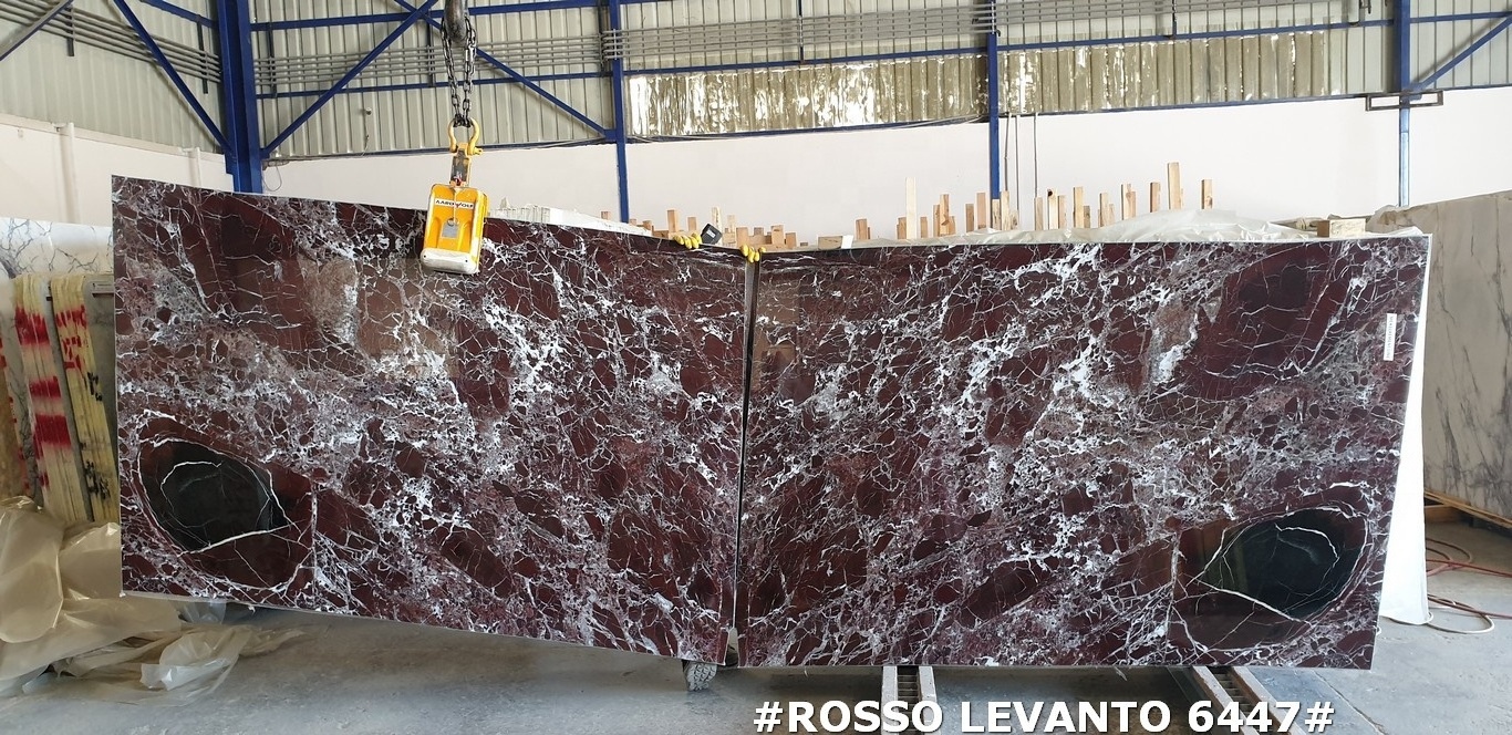 2023 Rosso Levanto Red Marble Slabs 2cm thick Polished Slabs or cut to size Made in Turkey Red-Purple Marble Tiles Decorations